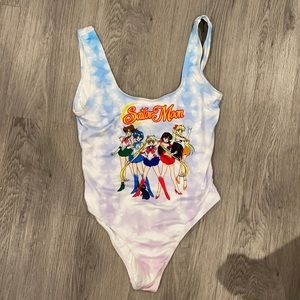 Sailor moon graphic one piece bathing suit